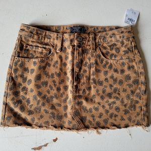 Leopard Low Rise Micro Mini Skirt
